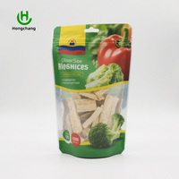 Op maat gedrukte recyclebare milieuvriendelijke plastic mylar folie stand-up pouches met ritssluiting, aseptisch voor sushi, huisdierenvoer, gelei, fruit en groenten