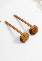 Cuillère en bambou laqué ancien Nanmu pour nouilles Lamian, coquille de tortue, fondue chinoise épicée, lo mein, écologique et durable