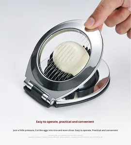 Mayorista de fabricante: Cortador y pelador de huevos 2 en 1, diseño creativo, separador de huevos de plástico multi-corte para el hogar, batidor de huevos - Product Image 2