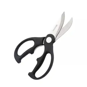 Factory Directly Supply Black Plastic Cover Stainless Steel Kitchen Scissors