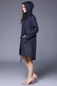 Chaqueta Cortavientos QY, Impermeable, Larga, para <span class=keywords><strong>Mujer</strong></span> y Hombre, Ligera - Product Image 2