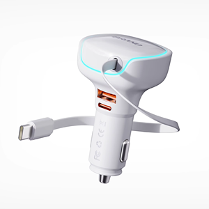 Topdio 2025 productos calientes adecuados para <span class=keywords><strong>Microsoft</strong></span> Tablet PC cargador de coche 48/58/78W cargador de coche retráctil 12V 2A - Product Image 1