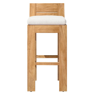 Patio vườn bãi biển thanh đồ nội thất cao thanh phân với đệm Bistro Gỗ Tếch ngoài trời cao phân thanh ghế - Product Image 3