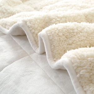 مخصص ثقيل مبطن الفانيلا بطانية صوف مرجحة دافئ لينة شيربا رمي للاستخدام في فصل الشتاء-العلاج المنزلي المحمول فندق عادي - Product Image 3