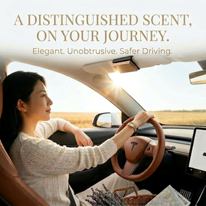 Difusor Passivo Magnético de Perfume para Carro em Madeira Sólida Minimalista com Óleos Essenciais Orgânicos para Automóveis - Product Image 1