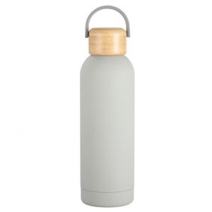 Custom Logo Stainless Steel <b>Small</b>-Mouth Double-Layer Insulated Cup Outdoor Sports Water <b>Bottle</b> Gift Cup Flask With Bamboo Lid - Product Image 3