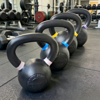 Offre Spéciale : Ensemble de Kettlebells en Acier Coulé Enduit de Poudre, Réglables et Durables, 32 kg, pour Usage Commercial en Salle de Sport