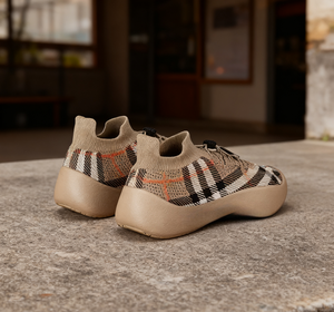 Zapatillas de Diseño de Lujo con Cordones para Hombre y Mujer, Diseño a Cuadros, Entresuela de Punto, Suela de Goma, Ligeras y Suaves - Product Image 5