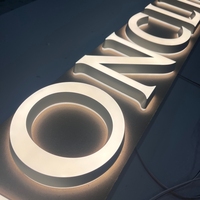 Recommander un panneau LED personnalisé en acrylique blanc avec lettres éclairées par rétroéclairage pour vitrine