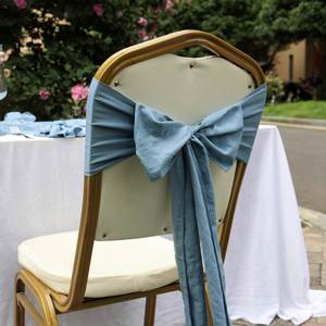 Chaise en gaze de coton tissée simple de style balinais avec nœud pour la décoration de mariages, hôtels, banquets, fêtes à domicile et événements - Product Image 3
