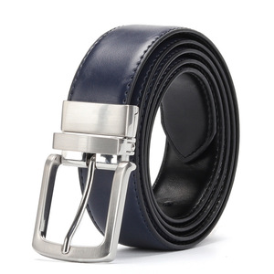 卸売工場メンズ本革ベルトリバーシブル回転バックルベルト - Product Image 4
