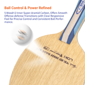 Lame de <span class=keywords><strong>tennis</strong></span> de table Loki W81 Wei Shihao SADC 5 bois + 2 Super Aramid Carbon Offensive Ping Pong Racket Blade - Product Image 5