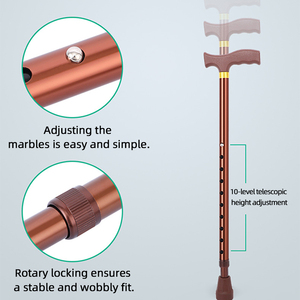 Multifunctional Walking Stick 4 Legged Cane Lightweight Aluminum Telescopic <strong>Crutches</strong> Non-Slip Foot <strong>Pads</strong> for Elderly - Product Image 3