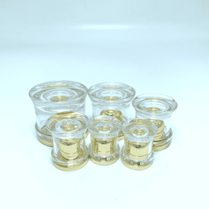 PP Plastic Screw Cap <b>Bottle</b> Closure <b>with</b> Easy Open for Cosmetic Packaging Reusable White <b>with</b> Transparent <b>Top</b> and Silver Beads - Product Image 4
