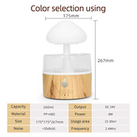 Humidificador de Aire con Aromaterapia y 7 Colores de Luz, Efecto de Lluvia, Vapor Frío, para Hogar, Hotel y Auto