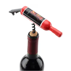 Benutzer definierte Logo Wein geformte Öffner Korkenzieher Weinflasche