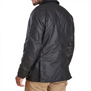 Veste en coton ciré pour homme, imperméable, coupe-vent, vêtements de travail en plein air, veste de terrain décontractée, logo personnalisé, veste d'hiver robuste - Product Image 3
