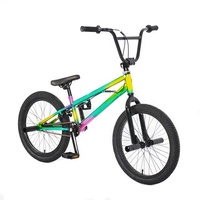 Bicicleta plana BMX Freestyle de acero de una sola velocidad de 20 pulgadas con freno en V para entusiastas, venta directa de fábrica de alta calidad
