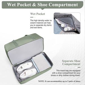 Large Light Weight Durable Soft <b>Travel</b> Duffel <b>Bag</b> Zipper for Unisex Weekender Shoe Compartment Yoga Gym Use Fashion Portable - Product Image 4