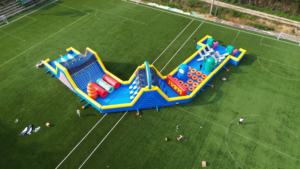 Grande bly up spazzare via i percorsi a ostacoli sfide all'aperto scivolo casa di rimbalzo gonfiabile percorso a ostacoli per adulti e bambini - Product Image 5