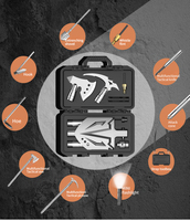 Ensemble d'haches multifonctionnelles avec pelle d'ingénieur, kit de plein air, outils de camping en voiture, lampe de poche, pliable