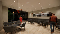 Comptoir à Bubble Tea Moderne Personnalisé OEM en Bois Massif, Mobilier Commercial pour Café, Centre Commercial, Hôtel, Vente Directe Usine, Garantie 3 Ans