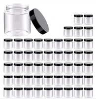 Bocaux en plastique à large ouverture de 30 à 1000 ml, de qualité alimentaire, ronds, transparents, avec couvercles, pour le miel, les biscuits, les bonbons, emballage en plastique