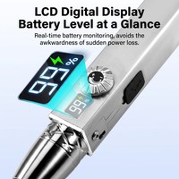 Linterna UV Profesional de 365nm para Detección de Falsificaciones, Verificación de Pasaportes e Identificaciones, Linterna UV de Acero Inoxidable con Pantalla Digital