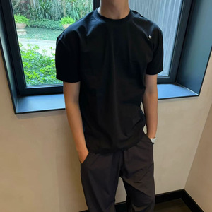 T-shirt a maniche corte in tinta unita con ricamo Polaris della <span class=keywords><strong>serie</strong></span> American Retro Main Line - Modello spesso da spalla - 240g Sorona Cool-Feel - Product Image 2