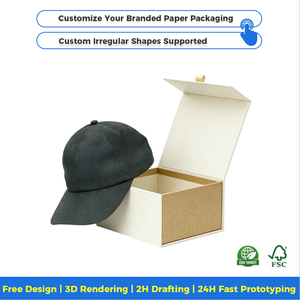 <span class=keywords><strong>Caja</strong></span> para Gorra de Béisbol Personalizada con Cierre Magnético Impermeable, Inserto de Cartón Cuadrado Tipo <span class=keywords><strong>Caja</strong></span> de <span class=keywords><strong>Leche</strong></span> con Forro de Esponja (Lila) - Product Image 3