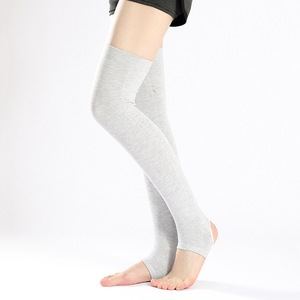 Nouvelles chaussettes hautes sans pieds en coton pour femmes, longues jambières pour la danse, le yoga et le ballet - Product Image 4