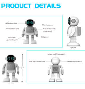 หุ่นยนต์เต้นรำ หุ่นยนต์เพื่อการศึกษา ของเล่นหุ่นยนต์ ของขวัญสร้างสรรค์ เครื่องเล่นเพลง - Product Image 2