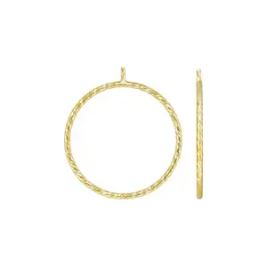 GR039热卖1毫米14k金色填充简单带环，带针用于戒指珠宝制作