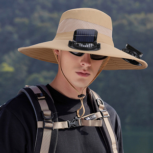 Chapeau de pêcheur camouflage avec ventilateur solaire rechargeable par USB, pour <span class=keywords><strong>le</strong></span> sport d'été, la pêche en plein air, les voyages quotidiens, <span class=keywords><strong>le</strong></span> travail, la fraîcheur - Product Image 4