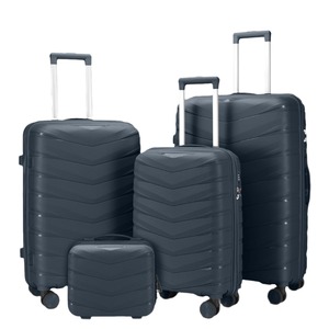 20-24 inch PP Xe đẩy trường hợp chống trộm kết hợp khóa xuyên biên giới nhôm nóng lên hành lý Bộ Spinner Vali - Product Image 5