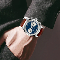 Haute qualité maître main montre-bracelet chronographe S9662G montres étanches pour hommes luxe mouvement automatique pilote montre à Quartz