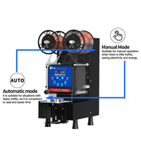 Machine de mise sous vide électrique pour cartons de boissons chaudes/froides, en bois, économe en énergie, facile à utiliser, conçue pour les salons de thé à bulles