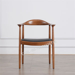 Bán buôn <span class=keywords><strong>Hans</strong></span> <span class=keywords><strong>Wegner</strong></span> Vòng ghế bản sao sợi nhỏ da ghế gỗ rắn ăn uống ghế cho nhà hàng quán cà phê - Product Image 2