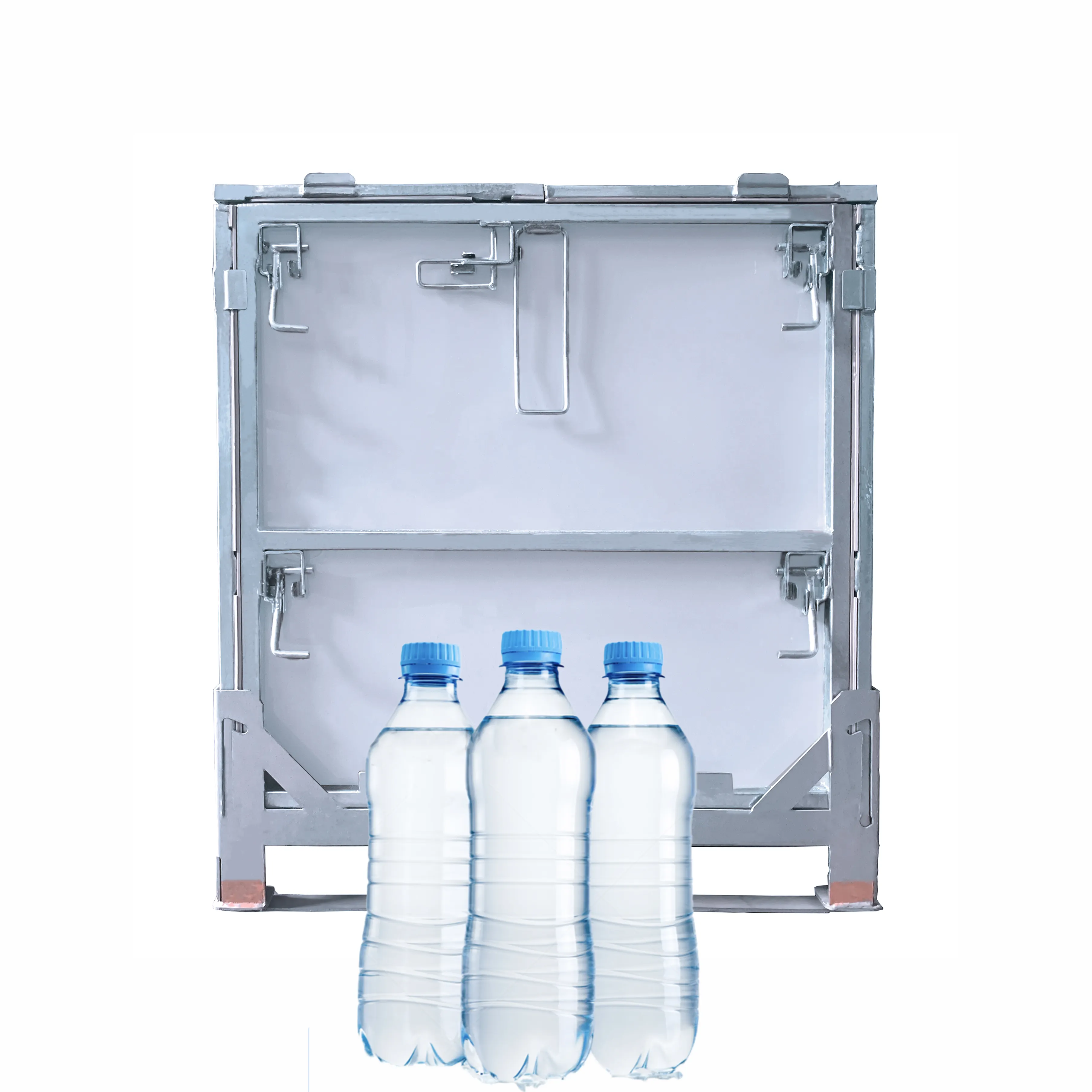 Peralatan Transportasi Penyimpanan Besi Tahan Karat IBC Tangki Air Pabrik Disesuaikan Food Grade 1000 Liter IBC untuk Dijual