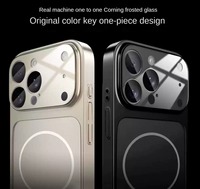 Nouvelle Arrivée Coque Magnétique AG avec Protection d'Objectif en Verre Corning, Housse de Téléphone Luxe Mate en PC et TPU pour iPhone 17 18 16 Pro Max