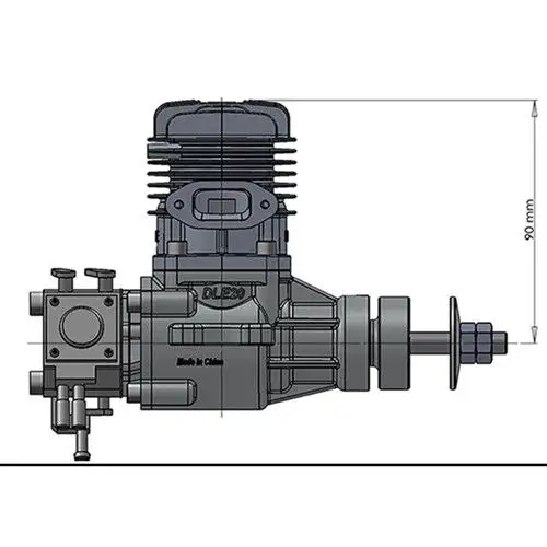 DLE mesin GAS logam asli 20 20CC, mesin Gas RC untuk kontrol Radio Model pesawat DLE20 20CC