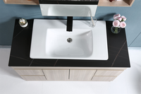 Lavabo de salle de bain moderne de haute qualité pour hôtel, en porcelaine, à trou unique, à bord fin