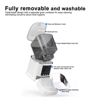 Distributeur automatique de nourriture pour chat et chien de 5 L, alimenté par batterie, avec minuterie, écran LCD, contrôle par application, léger, durable, portable