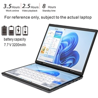Factory OEM Custom 10.5" Dual Screen Laptop Personal Home Entertainment PC Intel N95 Pocket Notebook PC Wholesale Touch Tablet