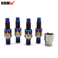 Kit de goujons de roue en titane HRMin M12*1.5mm Gr.5 Ti-6Al-4V avec écrou de roue en titane pour voiture de course BMW