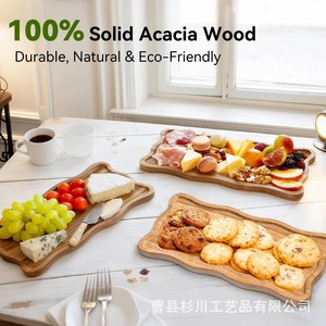 Bandeja de Servir Plegable de Madera Rectangular con Imanes para Facilitar el Plegado y Apilamiento, Uso Residencial - Product Image 4