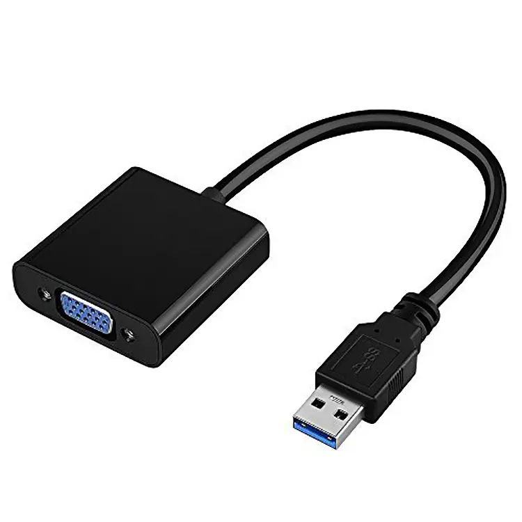 Hot Selling USB TO VGA Cable 1080P 60hz AWG26 High Speed USB 3.0 /2.0 to VGA Male-Female Adapter Converter for PC Laptop