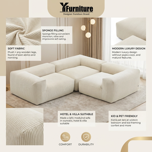 Divani Moderni per Piccoli Appartamenti, Comodi e Accoglienti, Divani Componibili Compressi - Product Image 2