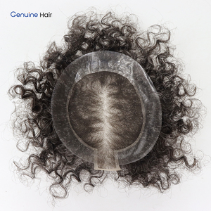 <span class=keywords><strong>Perruque</strong></span> Ultra-Légère et Respirante pour Hommes, 50% Faible Densité, Toupet en Dentelle Suisse, Cheveux Humains Ondulés Naturels pour Hommes Souffrant de Cheveux Fins - Product Image 2