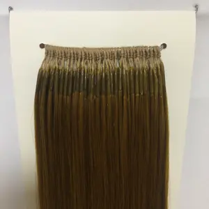 Fashion hair extension style in Korea/Japan salon 100% virgin hair material knot thread hair extension